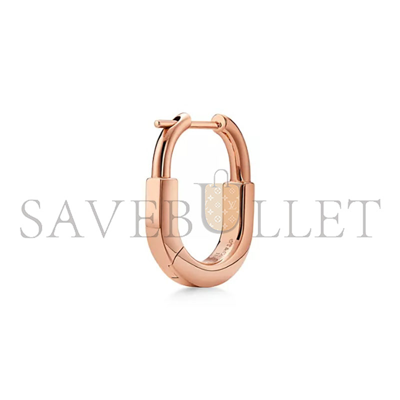 TIFFANY LOCK SMALL LOCK EARRINGS IN ROSE GOLD WITH PAVÉ DIAMONDS 74365892